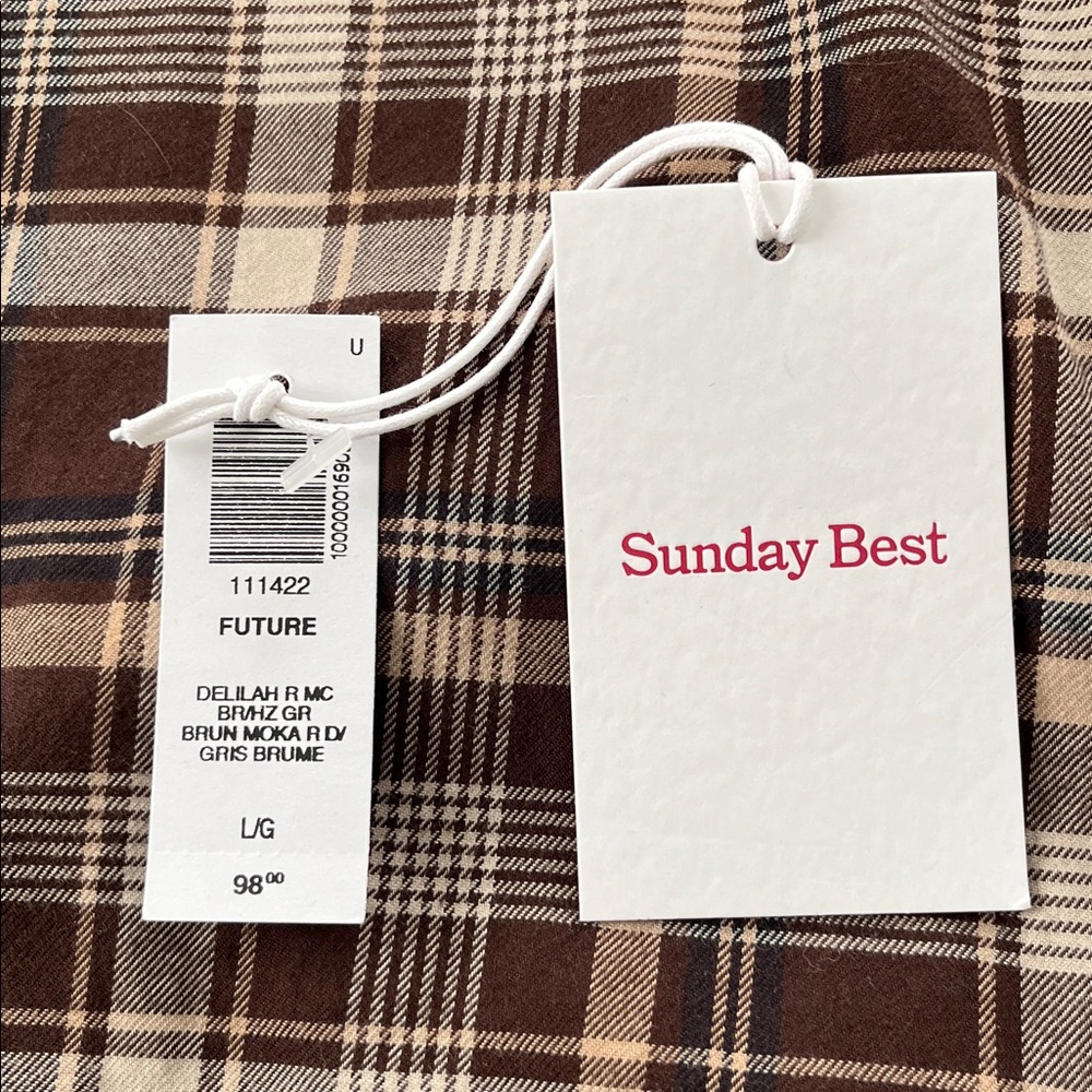 Aritzia Sunday best flannel tunic Large NWT - Picture 9 of 10